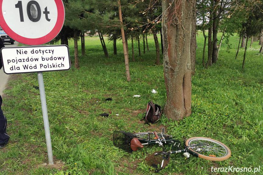 Jedlicze. Leżał nieprzytomny obok roweru