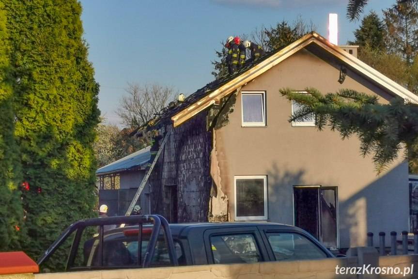 Pożar budynku w Krośnie