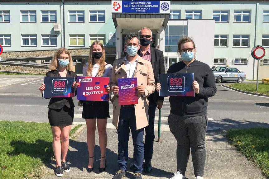 Lewica o Krajowym Planie Odbudowy. Przy szpitalu w Krośnie