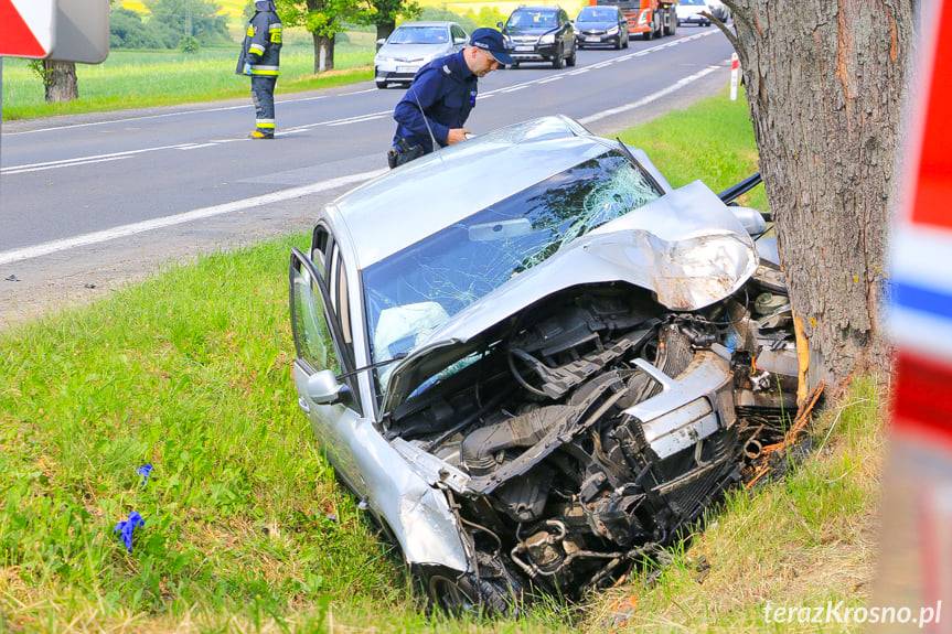 Wypadek w Sieniawie na DK28