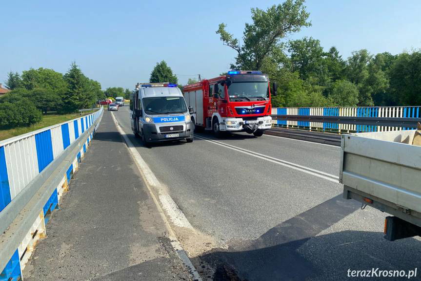 Kolizja na moście w Iskrzyni