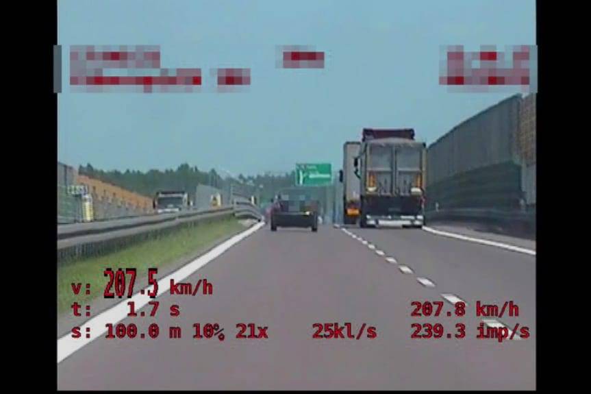 REGION. Pędził z prędkością aż 207,5 km/h