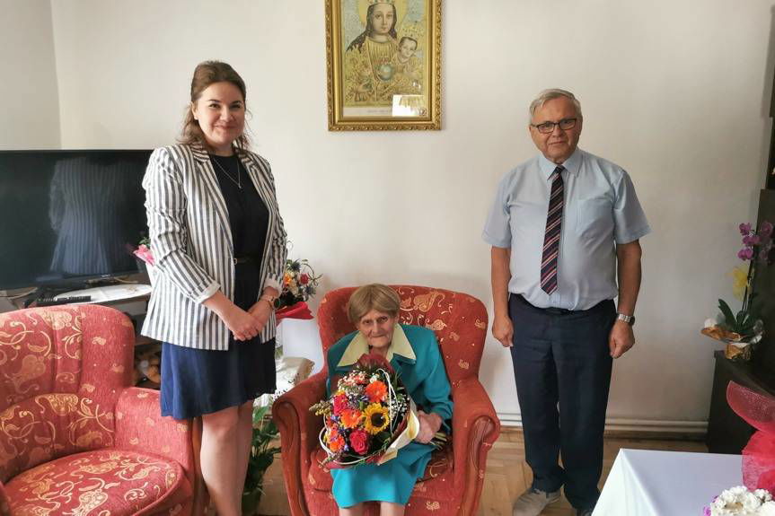 100. urodziny Pani Marii Stapińskiej z Iskrzyni