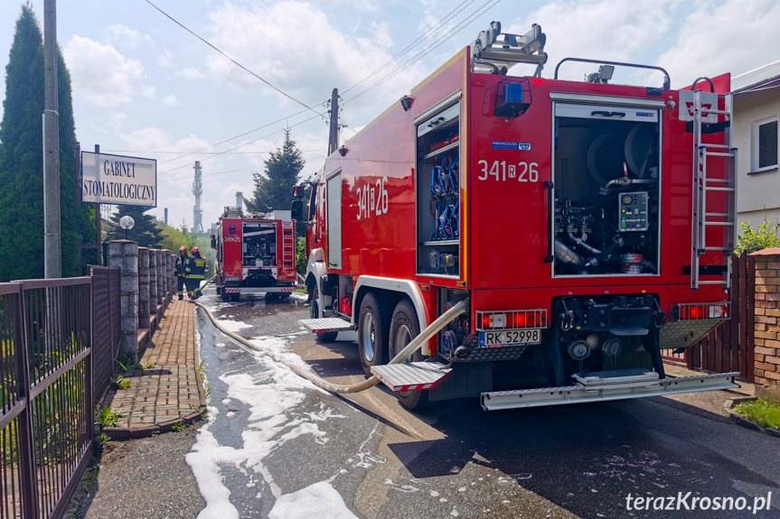 Pożar samochodu na Wieniawskiego