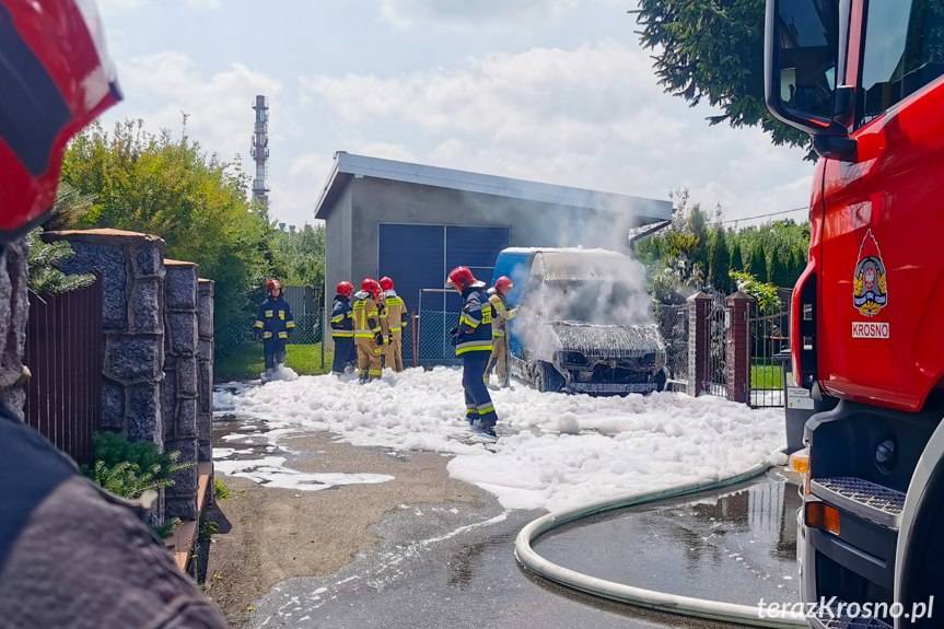 Pożar samochodu na Wieniawskiego