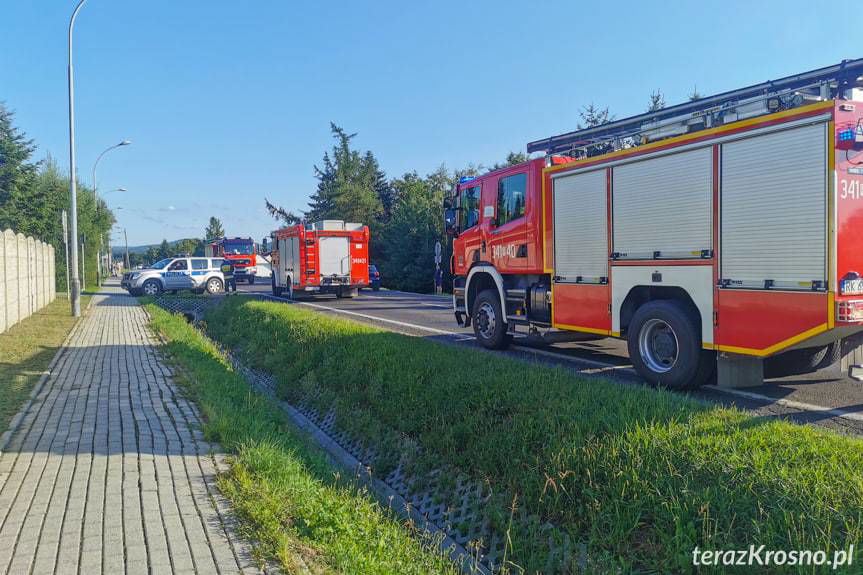 Zderzenie motocykla z samochodem w Iwoniczu