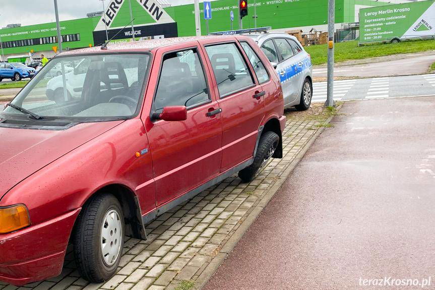 Zderzenie fiata i hyundaia na Bieszczadzkiej