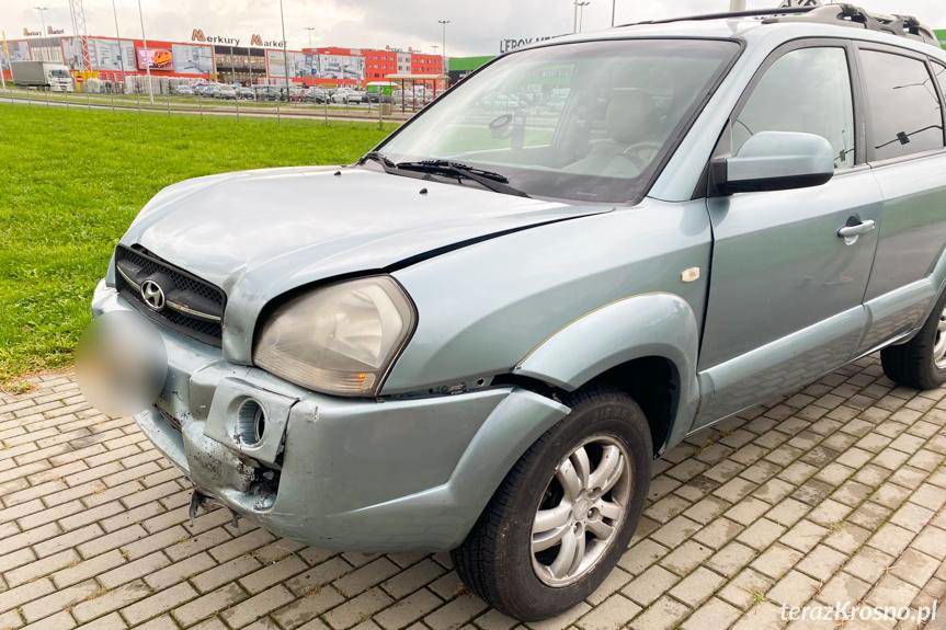 Zderzenie fiata i hyundaia na Bieszczadzkiej