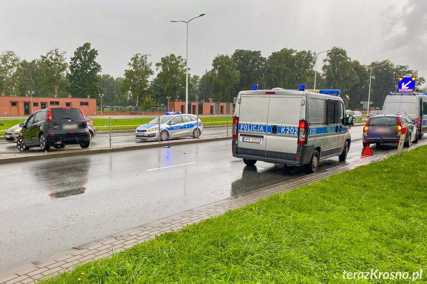 Zderzenie osobówek na Podkarpackiej