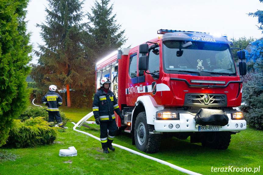 Kopytowa. Pożar drewnianego domu po wybuchu gazu