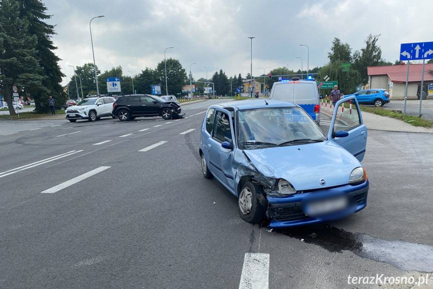 Zderzenie samochodów na Krakowskiej