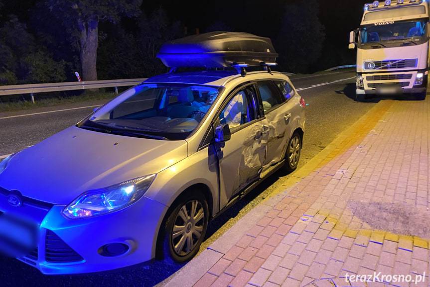 Nocna kolizja na DK19 w Dukli