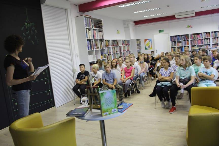 Spotkanie dzieci z Katarzyną Wasilkowską