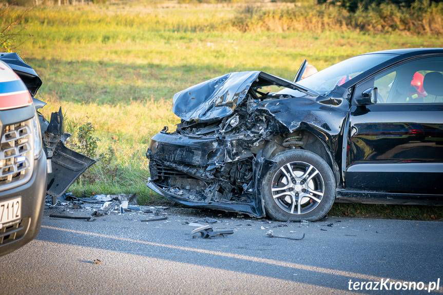 Wypadek w Zręcinie na Bieszczadzkiej