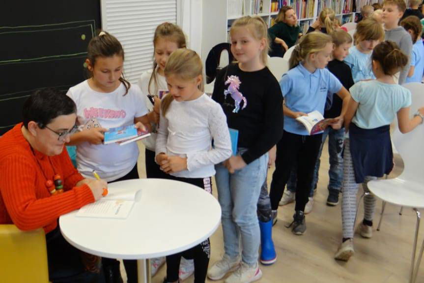 Agnieszka Urbańska spotkała się z najmłodszymi czytelnikami
