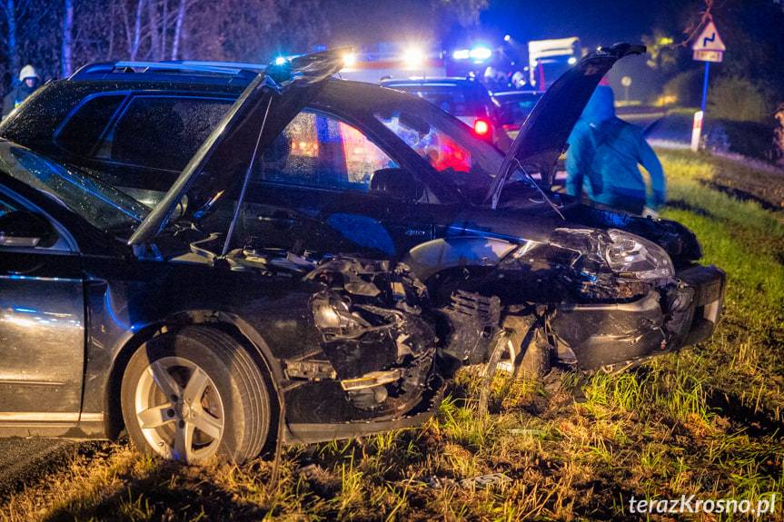 Zderzenie czterech samochodów w Przybówce
