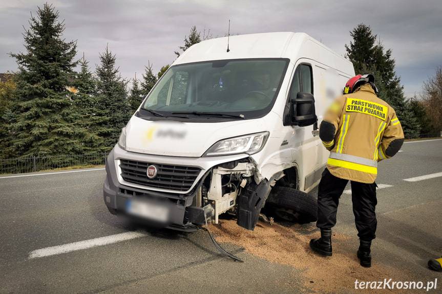 Zderzenie samochodów w Rogach