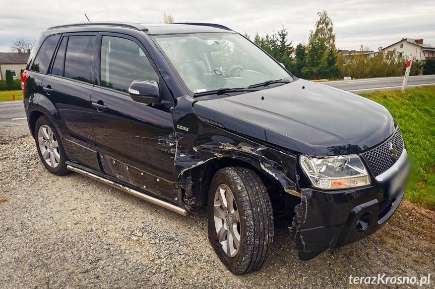 Zderzenie samochodów w Rogach