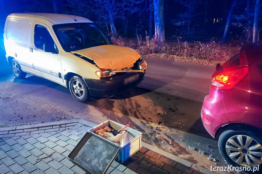 Zderzenie dwóch samochodów w Krościenku Wyżnym