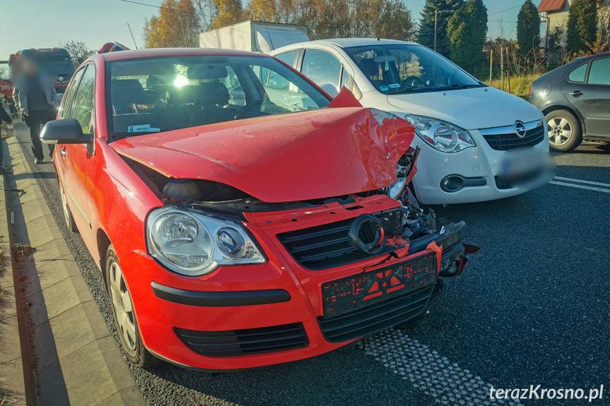 Kolizja na Bieszczadzkiej w Krośnie