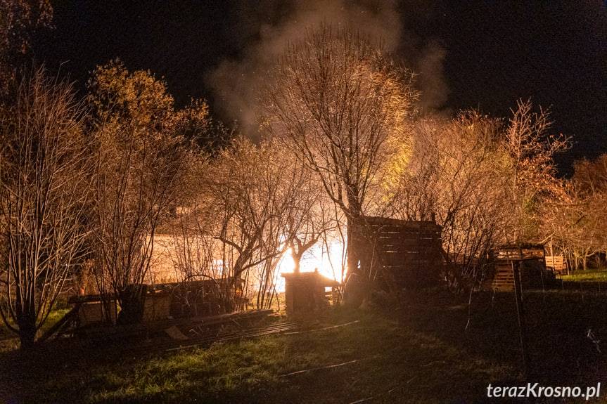 Pożar wiaty w Szczepańcowej