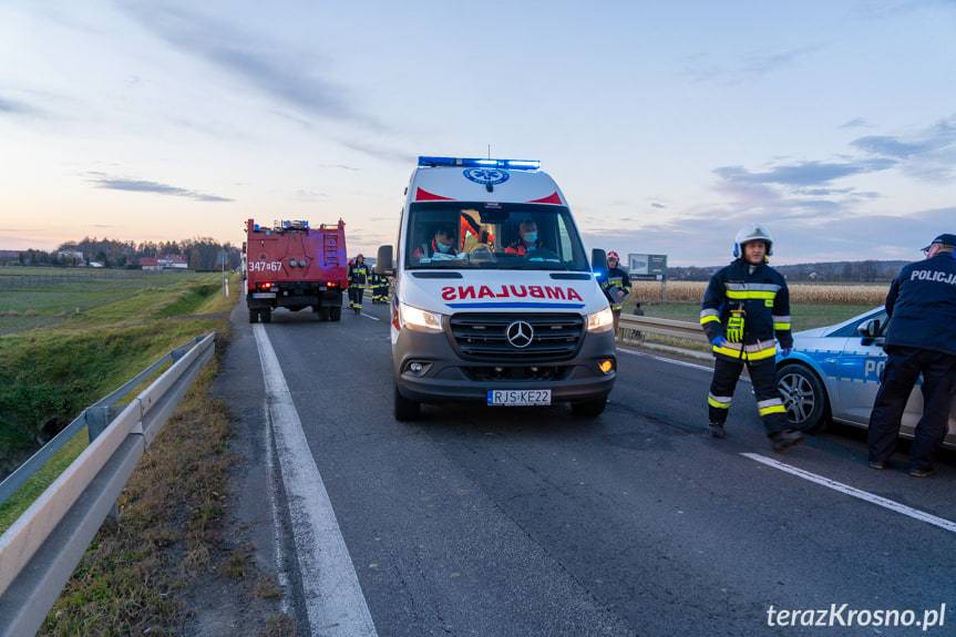 Wypadek w Moderówce na DK28