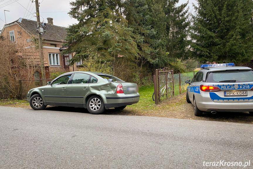 Kolizja mitsubishi i volkswagena w Moderówce