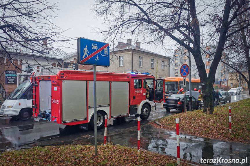 Pożar forda na Kolejowej
