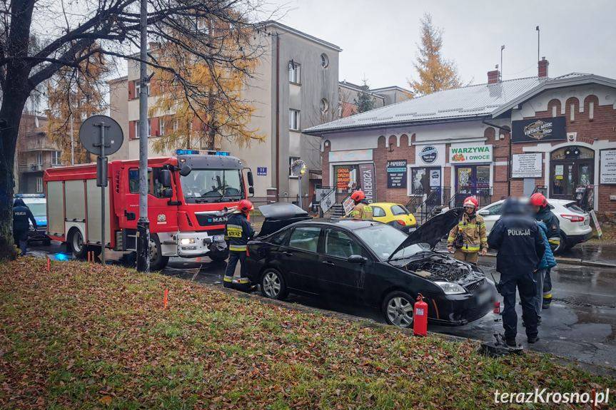 Pożar forda na Kolejowej