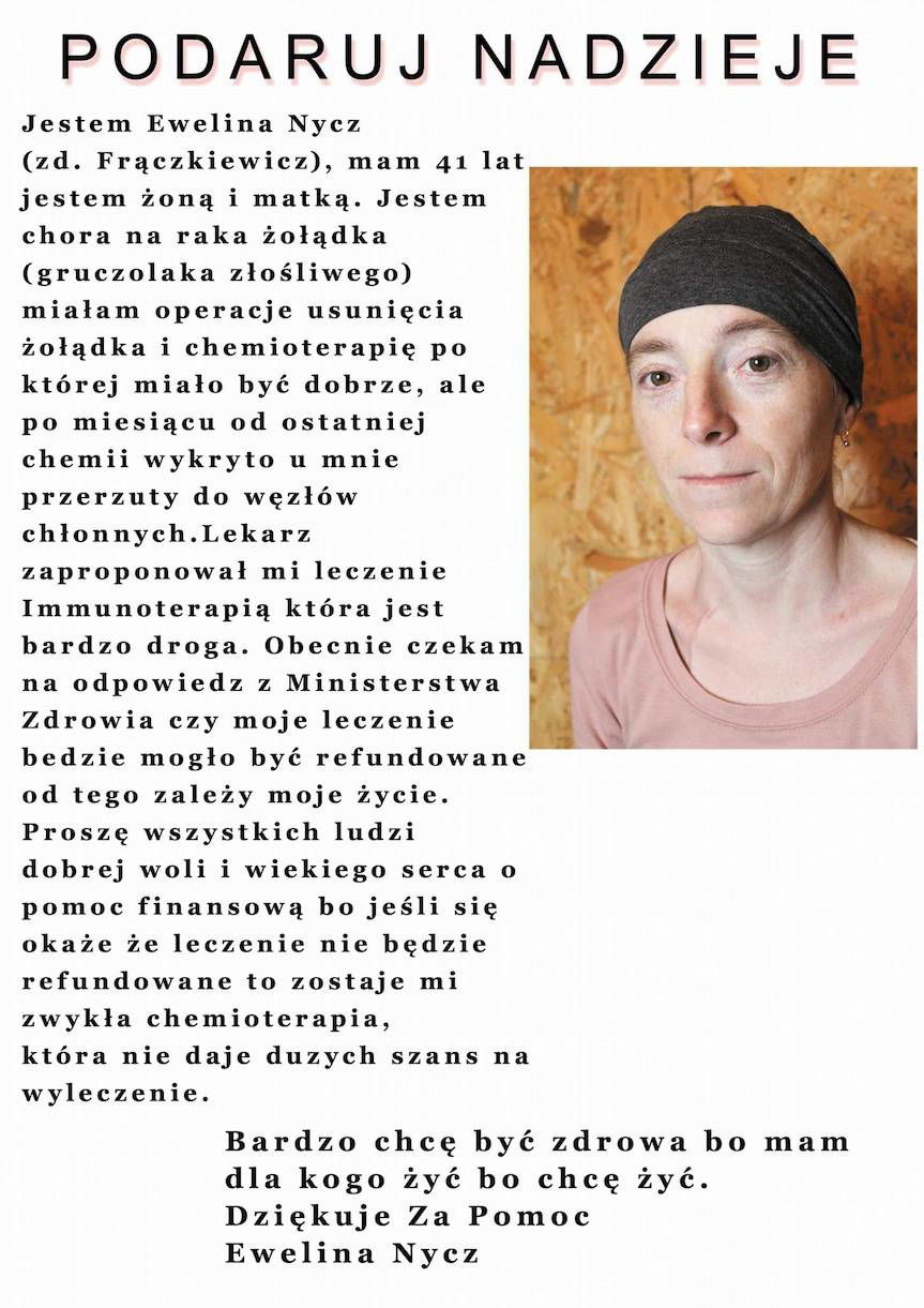 Ewelina Nycz walczy z nowotworem. Ruszyła zbiórka