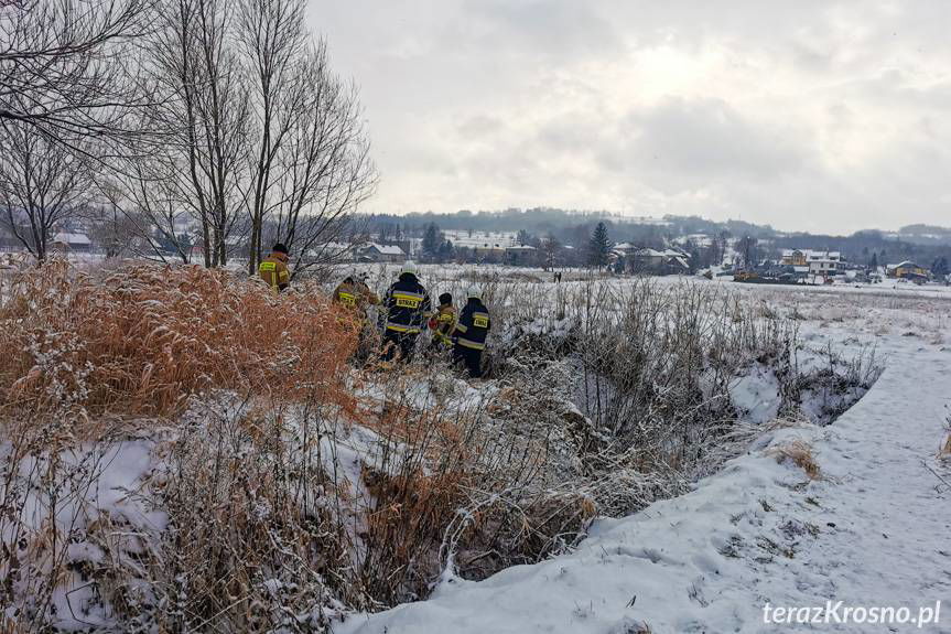 Ciało mężczyzny w potoku w Łękach Dukielskich