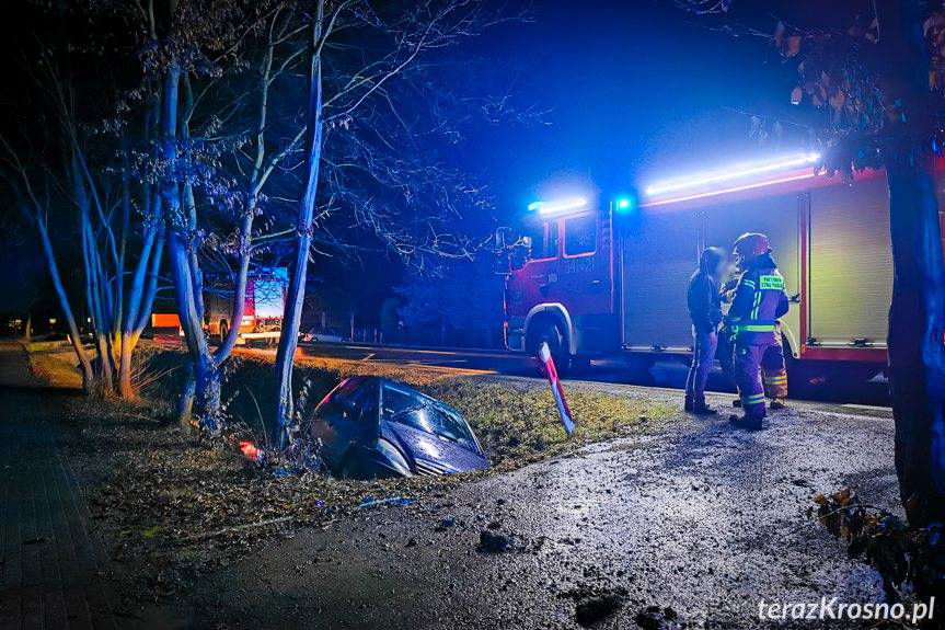 Zasnęła za kierownicą. Wjechała do rowu w Jaszczwi