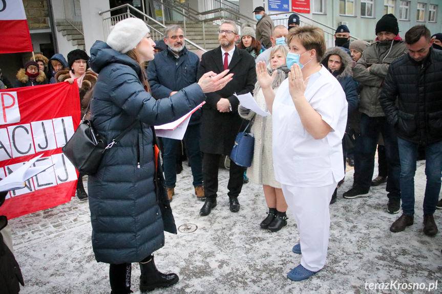 Protest w Krośnie. "STOP segregacji sanitarnej"
