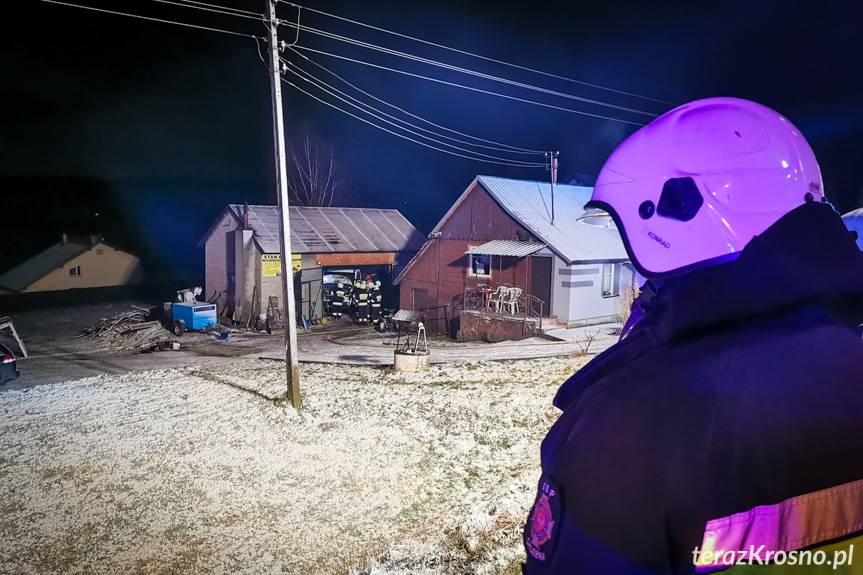 Pożar w budynku gospodarczym w Chlebnej