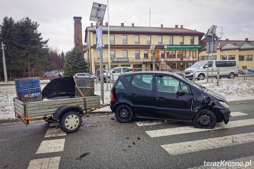 Zderzenie samochodów na Bieszczadzkiej