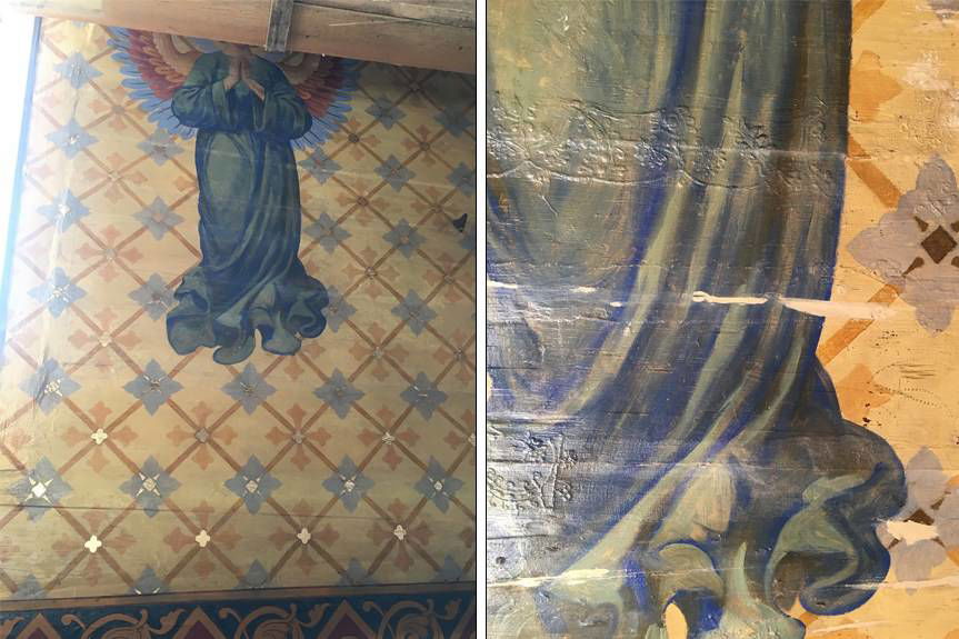 Prace konserwatorskie w kościele w Rogach