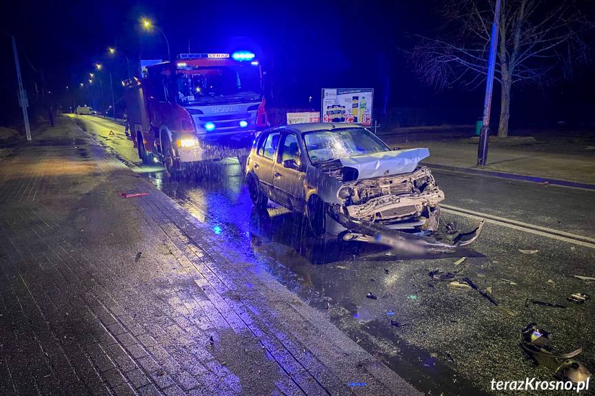 Zderzenie dwóch samochodów na Chopina