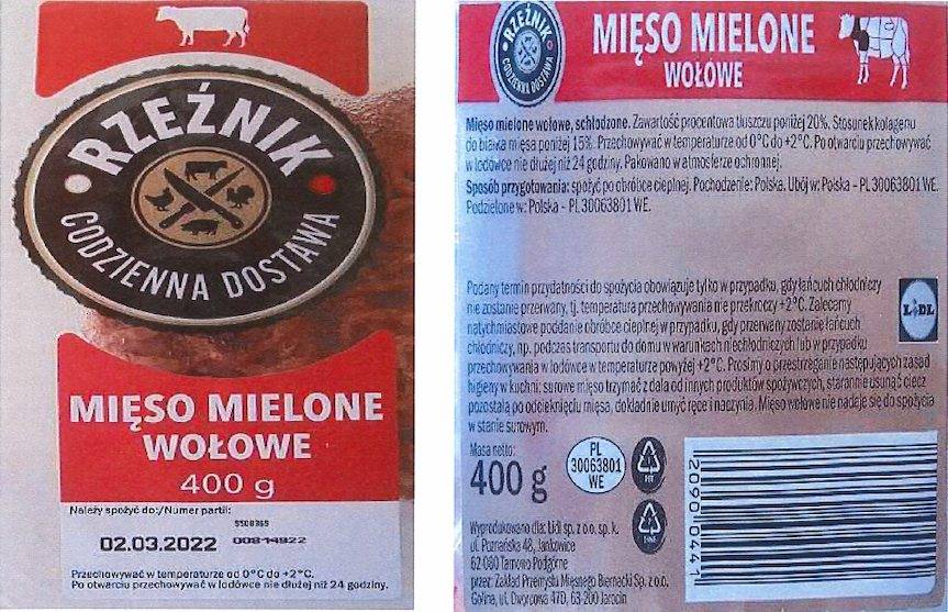 Salmonella w mięsie mielonym, GIS wycofuje je ze sprzedaży