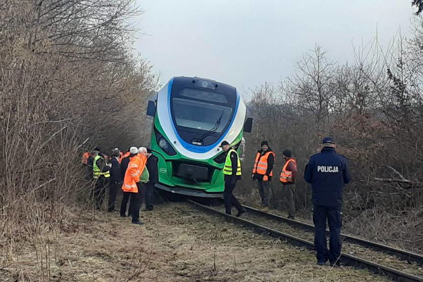 Szynobus z uchodźcami z Ukrainy wypadł z torów