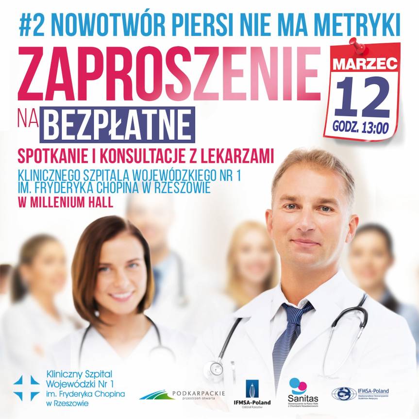 Nowotwór piersi nie ma metryki - spotkanie i konsultacje z lekarzami