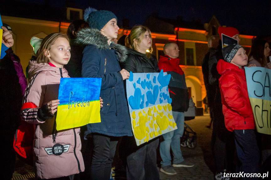 Krosno. Protest przeciwko bestialskiej wojnie na Ukrainie