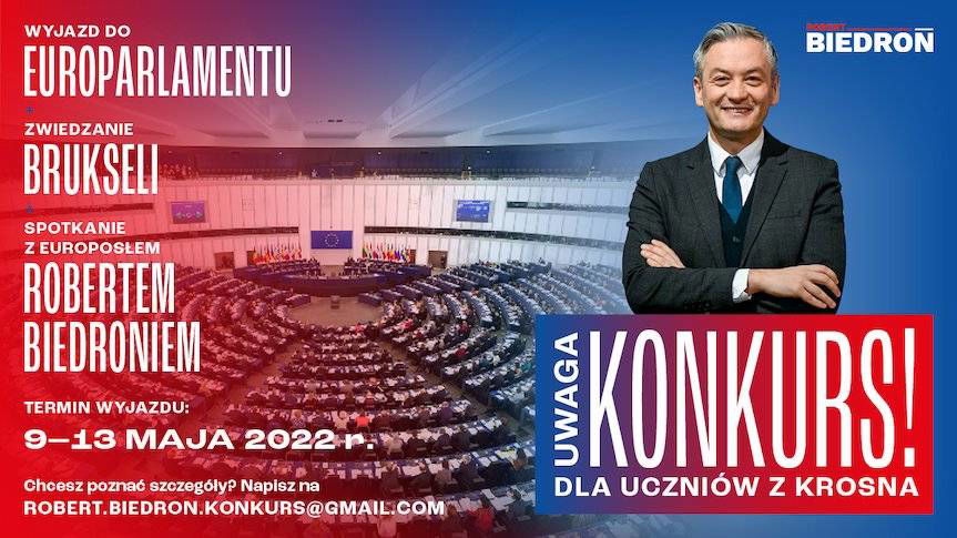 Europoseł Biedroń ogłosił konkurs. Nagrodą wyjazd do europarlamentu