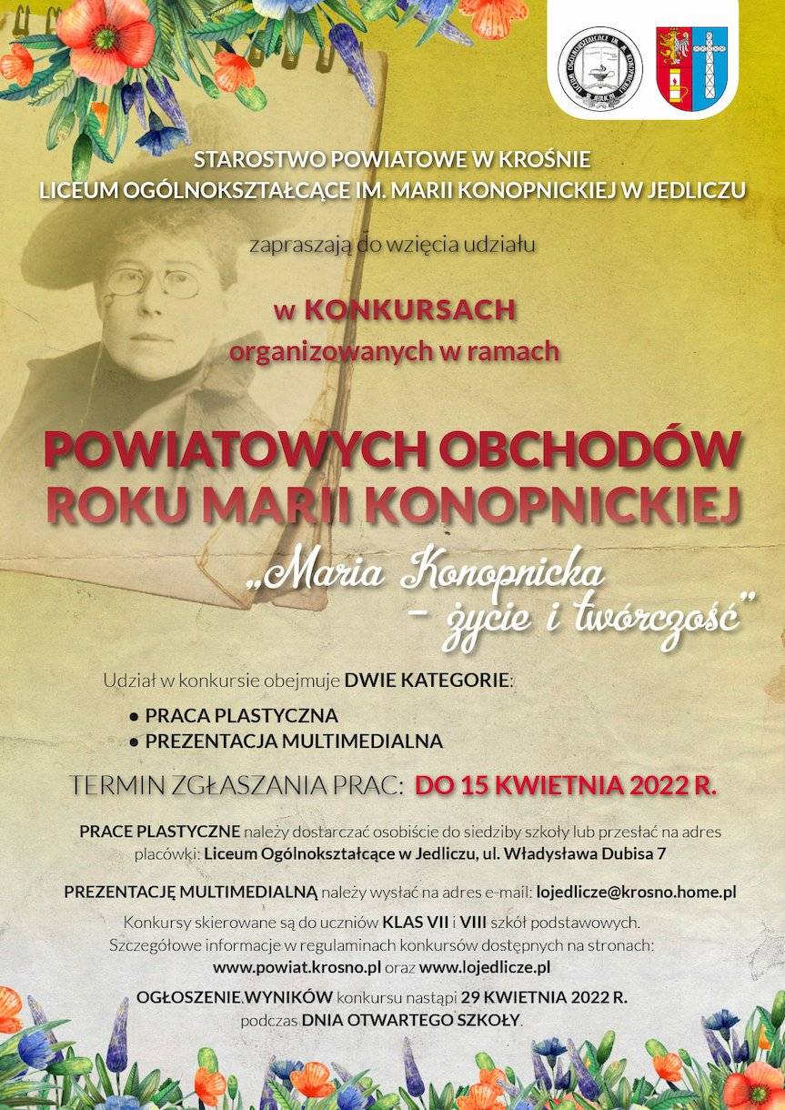 "Maria Konopnicka - życie i twórczość". Konkurs dla uczniów