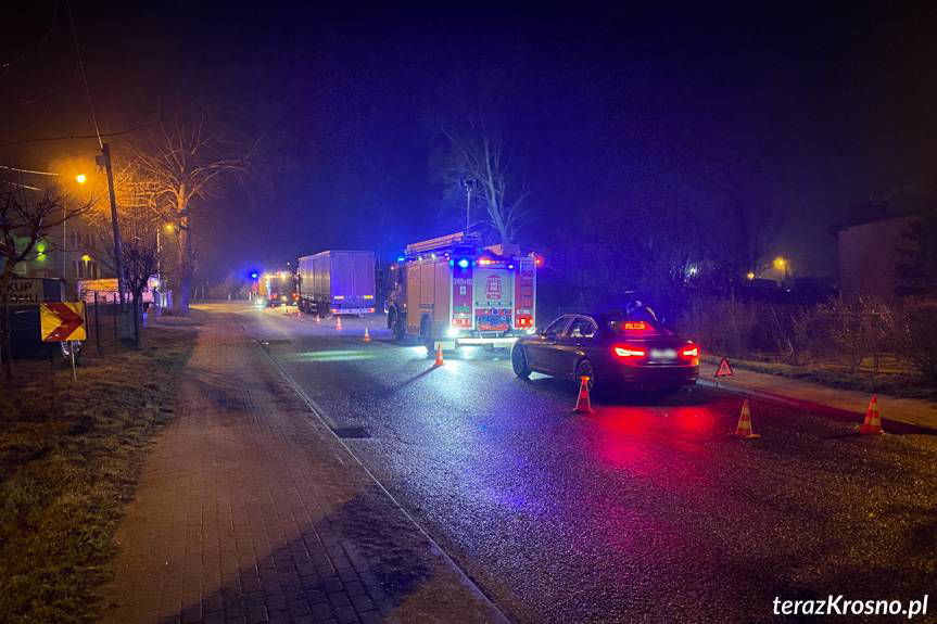 Awaria ciężarówki w Dukli na DW993