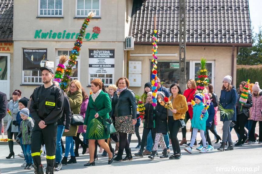 Niedziela Palmowa. Przez Zręcin przeszła procesja z palmami