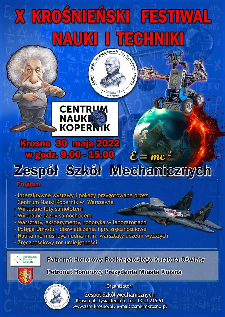 "Mechanik" zaprasza na X Krośnieński Festiwal Nauki i Techniki