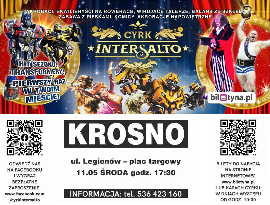 Cyrk Intersalto po raz pierwszy w Krośnie [KONKURS ROZSTRZYGNIĘTY]