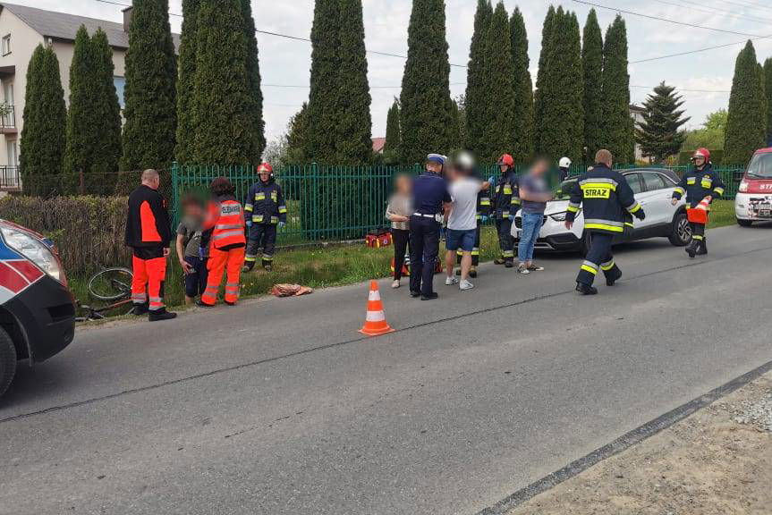 Potrącenie rowerzysty w Krośnie na Baczyńskiego