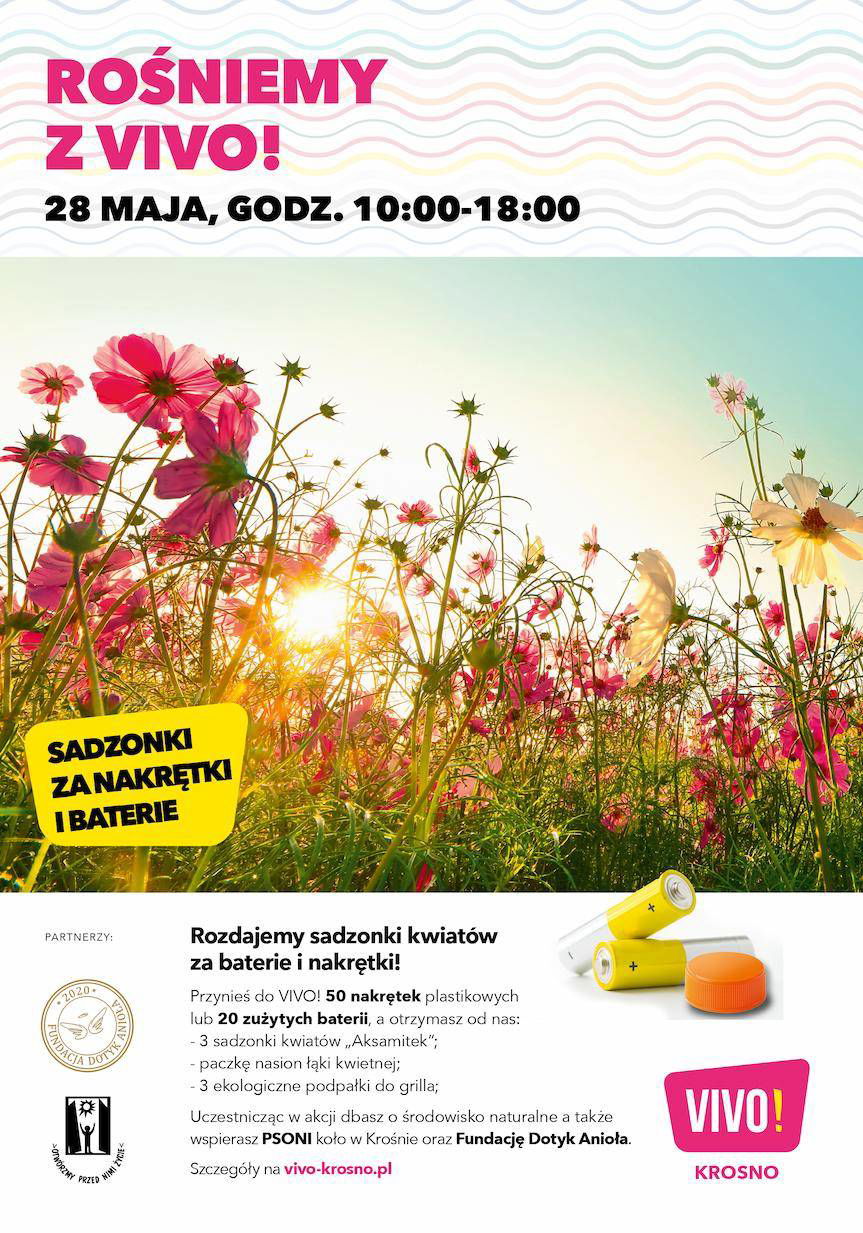 Sadzonki kwiatów, nasiona łąki kwietnej i ekologiczne podpałki w prezencie od PSONI i VIVO! Krosno