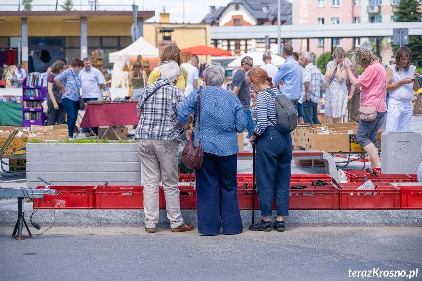 Jarmark staroci przed Etnocentrum Ziemi Krośnieńskiej